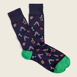 JCrew Men's Trouser Socks- Bloody Mary and Cocktails NWT